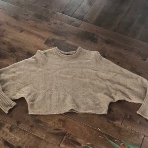 Dynamite Cropped Sweater- Brown- Size S